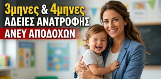Τι ισχύει για τις 3μηνες ή 4μηνες Άδειες Ανατροφής Άνευ Αποδοχών;